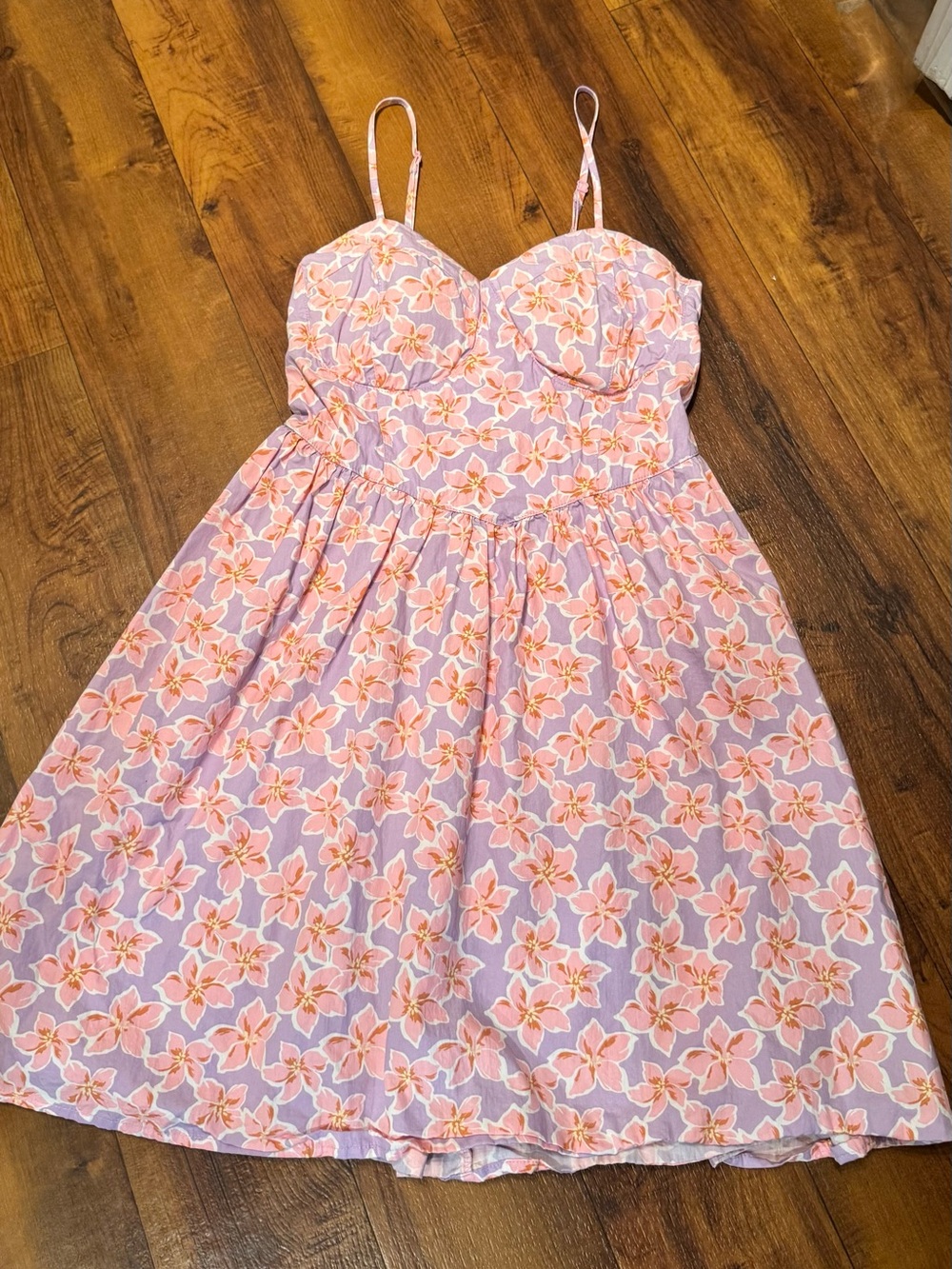 Women’s No Boundaries Lavender Pink Corset Floral Mini Dress medium